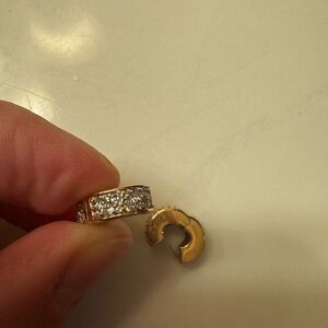 2 Rose gold pandora clip charms